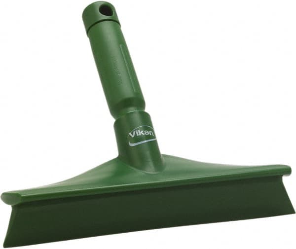 Vikan - 9.84" Rubber Blade Bench Squeegee - Single Edge, Green, Plastic Holder - Benchmark Tooling