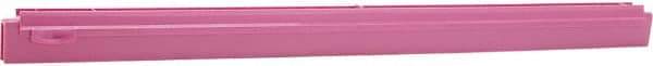 Vikan - 24" Rubber Blade Squeegee Refill - Double Edge, Pink, Plastic Holder - Benchmark Tooling