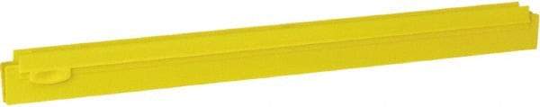 Vikan - 20" Rubber Blade Squeegee Refill - Double Edge, Yellow, Plastic Holder - Benchmark Tooling