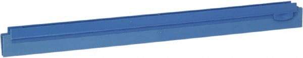 Vikan - 20" Rubber Blade Squeegee Refill - Double Edge, Blue, Plastic Holder - Benchmark Tooling