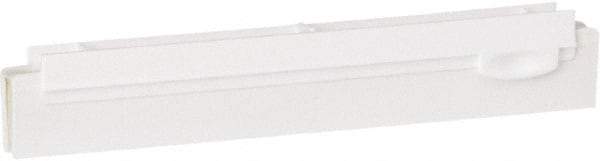 Vikan - 10" Rubber Blade Squeegee Refill - Double Edge, White, Plastic Holder - Benchmark Tooling