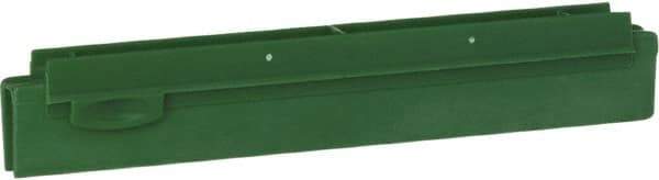 Vikan - 10" Rubber Blade Squeegee Refill - Double Edge, Green, Plastic Holder - Benchmark Tooling