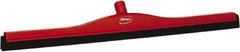 Vikan - 28" Foam Rubber Blade Bench Squeegee - Double Edge, Red, Plastic Holder - Benchmark Tooling