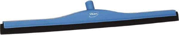 Vikan - 28" Foam Rubber Blade Bench Squeegee - Double Edge, Blue, Plastic Holder - Benchmark Tooling