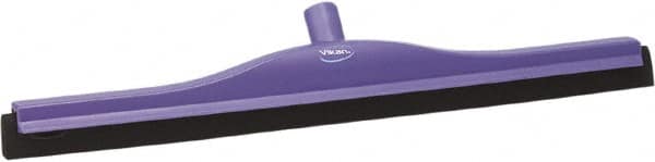 Vikan - 24" Foam Rubber Blade Bench Squeegee - Double Edge, Purple, Plastic Holder - Benchmark Tooling