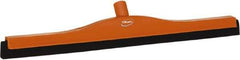 Vikan - 24" Foam Rubber Blade Bench Squeegee - Double Edge, Orange, Plastic Holder - Benchmark Tooling