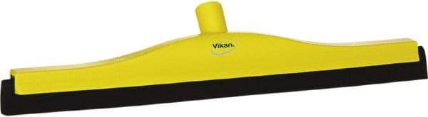 Vikan - 20" Foam Rubber Blade Bench Squeegee - Double Edge, Yellow, Plastic Holder - Benchmark Tooling