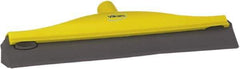 Vikan - 16" Rubber Blade Ceiling Squeegee - Double Edge, Yellow, Plastic Holder - Benchmark Tooling