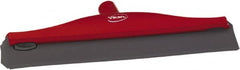 Vikan - 16" Rubber Blade Ceiling Squeegee - Double Edge, Red, Plastic Holder - Benchmark Tooling