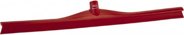 Vikan - 27.56" Rubber Blade Floor Squeegee - Single Edge, Red, Plastic Holder - Benchmark Tooling