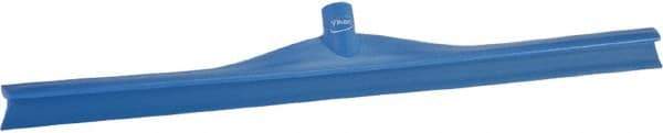 Vikan - 27.56" Rubber Blade Floor Squeegee - Single Edge, Blue, Plastic Holder - Benchmark Tooling