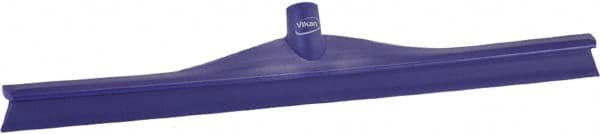 Vikan - 23.62" Rubber Blade Floor Squeegee - Single Edge, Purple, Plastic Holder - Benchmark Tooling