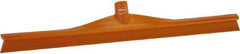 Vikan - 23.62" Rubber Blade Floor Squeegee - Single Edge, Orange, Plastic Holder - Benchmark Tooling