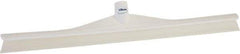 Vikan - 23.62" Rubber Blade Floor Squeegee - Single Edge, White, Plastic Holder - Benchmark Tooling