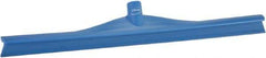 Vikan - 23.62" Rubber Blade Floor Squeegee - Single Edge, Blue, Plastic Holder - Benchmark Tooling