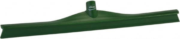 Vikan - 23.62" Rubber Blade Floor Squeegee - Single Edge, Green, Plastic Holder - Benchmark Tooling