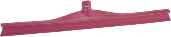 Vikan - 23.62" Rubber Blade Floor Squeegee - Single Edge, Pink, Plastic Holder - Benchmark Tooling