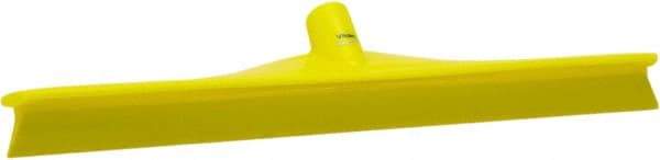 Vikan - 19.67" Rubber Blade Floor Squeegee - Single Edge, Yellow, Plastic Holder - Benchmark Tooling