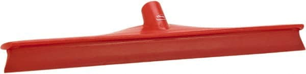 Vikan - 19.67" Rubber Blade Floor Squeegee - Single Edge, Red, Plastic Holder - Benchmark Tooling