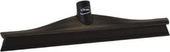 Vikan - 15-3/4" Rubber Blade Floor Squeegee - Single Edge, Black, Plastic Holder - Benchmark Tooling