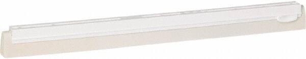 Vikan - 20" Foam Rubber Blade Squeegee Refill - Double Edge, White, Plastic Holder - Benchmark Tooling