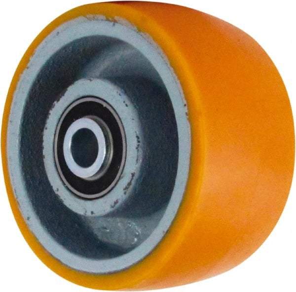 Caster Connection - 6 Inch Diameter x 3 Inch Wide, Polyurethane on Iron Caster Wheel - 2,000 Lb. Capacity, 3-1/4 Inch Hub Length, 3/4 Inch Axle Diameter, Sealed Precision Ball Bearing - Benchmark Tooling