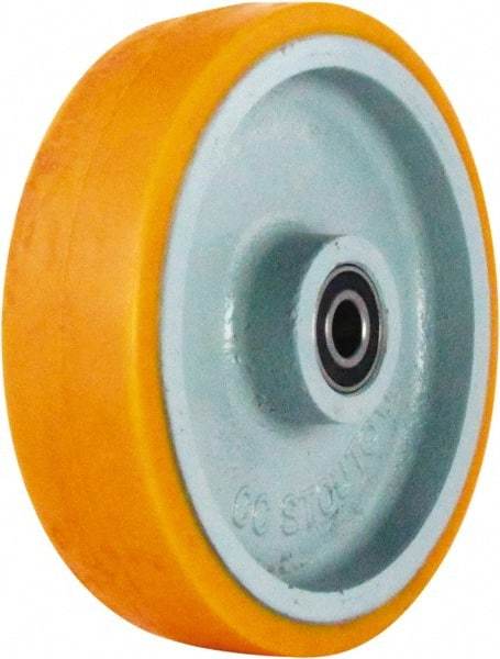 Caster Connection - 8 Inch Diameter x 2 Inch Wide, Polyurethane on Iron Caster Wheel - 1,500 Lb. Capacity, 2.2 Inch Hub Length, 1/2 Inch Axle Diameter, Sealed Precision Ball Bearing - Benchmark Tooling