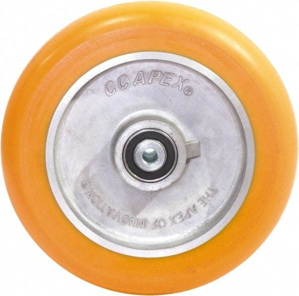 Caster Connection - 10 Inch Diameter x 2 Inch Wide, Polyurethane on Aluminum Caster Wheel - 1,500 Lb. Capacity, 2.2 Inch Hub Length, 1/2 Inch Axle Diameter, Sealed Precision Ball Bearing - Benchmark Tooling