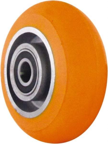Caster Connection - 5 Inch Diameter x 2 Inch Wide, Polyurethane on Aluminum Caster Wheel - 750 Lb. Capacity, 2.2 Inch Hub Length, 1/2 Inch Axle Diameter, Sealed Precision Ball Bearing - Benchmark Tooling