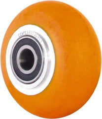 Caster Connection - 4 Inch Diameter x 2 Inch Wide, Polyurethane on Aluminum Caster Wheel - 650 Lb. Capacity, 2.2 Inch Hub Length, 1/2 Inch Axle Diameter, Sealed Precision Ball Bearing - Benchmark Tooling