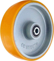 Caster Connection - 10 Inch Diameter x 3 Inch Wide, Polyurethane on Iron Caster Wheel - 2,750 Lb. Capacity, 3-1/4 Inch Hub Length, 3/4 Inch Axle Diameter, Sealed Precision Ball Bearing - Benchmark Tooling