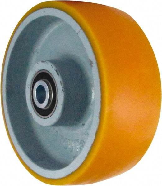 Caster Connection - 8 Inch Diameter x 3 Inch Wide, Polyurethane on Iron Caster Wheel - 2,300 Lb. Capacity, 3-1/4 Inch Hub Length, 3/4 Inch Axle Diameter, Sealed Precision Ball Bearing - Benchmark Tooling