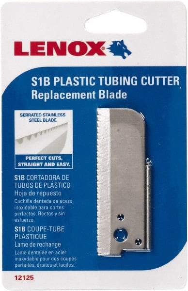 Lenox - Cutter Replacement Blade - Use with Lenox: 1212S1, Cuts PVC, CPVC, Pex, Polyethylene and Rubber Hose - Benchmark Tooling