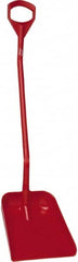 Vikan - 14-3/4" High Square Plastic Shovel - 39" Long D-Grip Handle - Benchmark Tooling