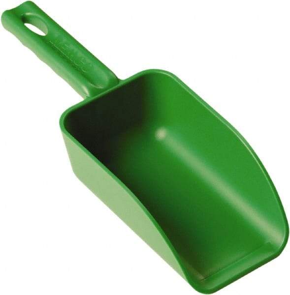 Remco - 16 oz Green Polypropylene Flat Bottom Scoop - 3.2" Wide x 2" Deep Bowl, 10.4" OAL - Benchmark Tooling