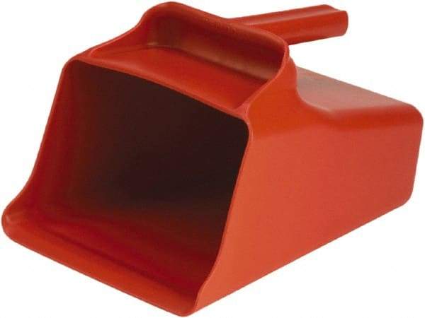 Remco - 128 oz Red Polypropylene Flat Bottom Scoop - 8.7" Wide x 6.7" Deep Bowl, 11" OAL - Benchmark Tooling