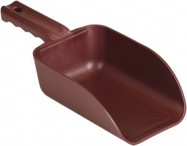 Remco - 32 oz Red Polypropylene & Semi-Ferrous Additive Flat Bottom Scoop - 4.3" Wide x 3" Deep Bowl, 11-1/2" OAL - Benchmark Tooling