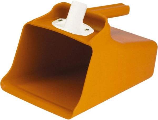 Remco - 128 oz Orange Polypropylene Flat Bottom Scoop - 8.7" Wide x 7.3" Deep Bowl, 11" OAL - Benchmark Tooling