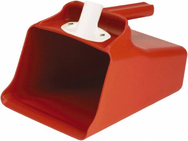 Remco - 128 oz Red Polypropylene Flat Bottom Scoop - 8.7" Wide x 7.3" Deep Bowl, 11" OAL - Benchmark Tooling