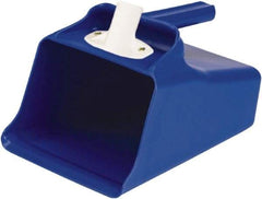 Remco - 128 oz Blue Polypropylene Flat Bottom Scoop - 8.7" Wide x 7.3" Deep Bowl, 11" OAL - Benchmark Tooling