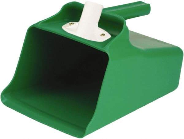 Remco - 128 oz Green Polypropylene Flat Bottom Scoop - 8.7" Wide x 7.3" Deep Bowl, 11" OAL - Benchmark Tooling