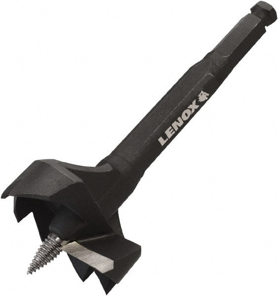 Lenox - 2", 1/2" Hex Shank, Oxide Finish, Bi-Metal Self Feed Drill Bit - Benchmark Tooling