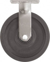 Caster Connection - 8" Diam x 2" Wide x 9-1/2" OAH Top Plate Mount Rigid Caster - High Grade Nylon, 2,000 Lb Capacity, Sealed Precision Ball Bearing, 4 x 4-1/2" Plate - Benchmark Tooling
