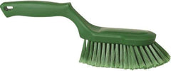 Vikan - 2" Bristle Length, Polyester Wash Brush - 5-13/16" Long x 5" Wide Head, 13-1/2" OAL, Green, Polypropylene Block - Benchmark Tooling