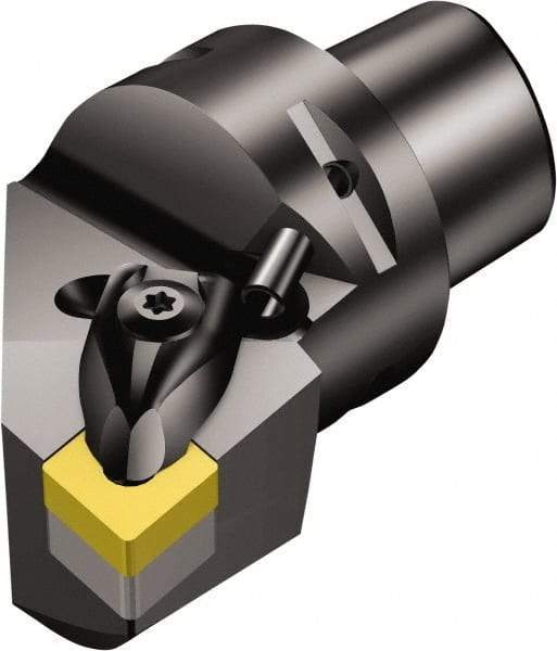 Sandvik Coromant - Left Hand Cut, Size C3, CNMG 12 04 08 & CNMG 432 Insert Compatiblity, External Modular Turning & Profiling Cutting Unit Head - 22mm Ctr to Cutting Edge, 45mm Head Length, Through Coolant, Series T-Max P - Benchmark Tooling