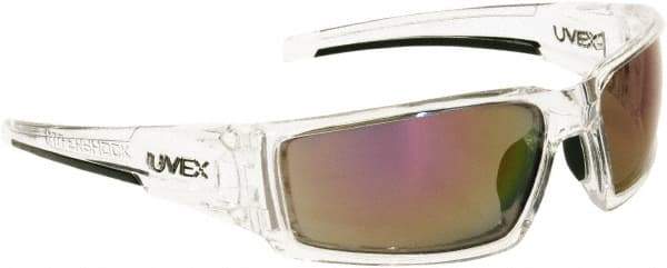 Uvex - Red Mirror Lenses, Framed Safety Glasses - Scratch Resistant, Size Universal, Wrap Around - Benchmark Tooling
