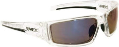 Uvex - Blue Mirror Lenses, Framed Safety Glasses - Scratch Resistant, Size Universal, Wrap Around - Benchmark Tooling