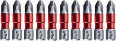 Wiha - #2 Phillips Screwdriver Bit - 1/4" Hex Drive, 1-9/64" OAL - Benchmark Tooling