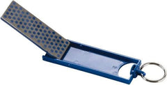 Lenox - 3" OAL Medium Retractable Sharpener Diamond File - 1" Wide x 1/4" Thick, 3 LOC, Blue - Benchmark Tooling