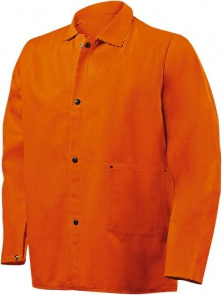 Steiner - Size S Flame Resistant/Retardant Jacket - Orange, Cotton, Snaps Closure - Benchmark Tooling